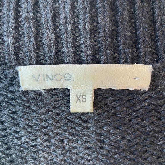 vince. Bishop Button Babydoll Gray Duster Cardigan - Picture 7 of 13